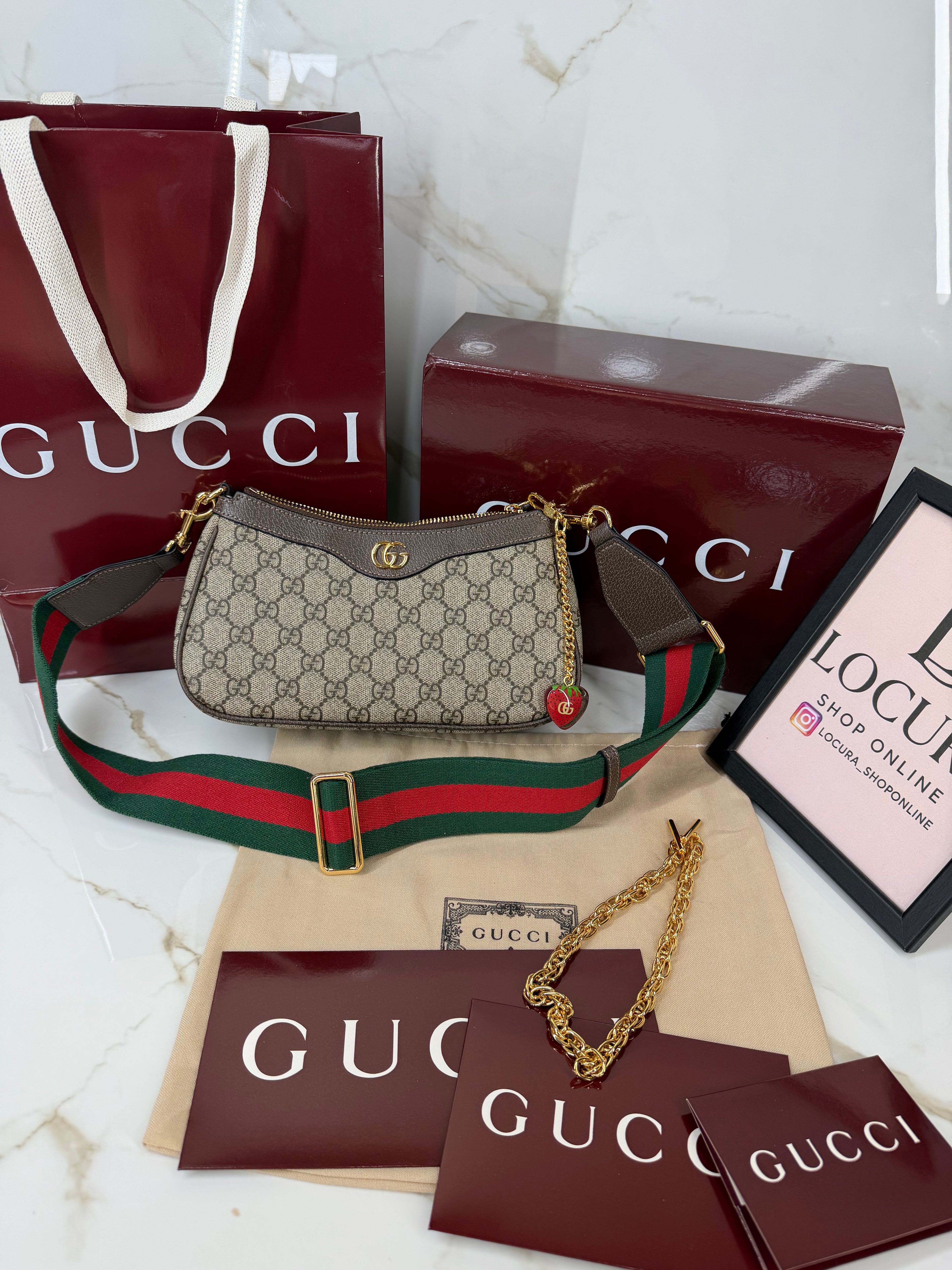 BORSA GUCCI FRAGOLINA