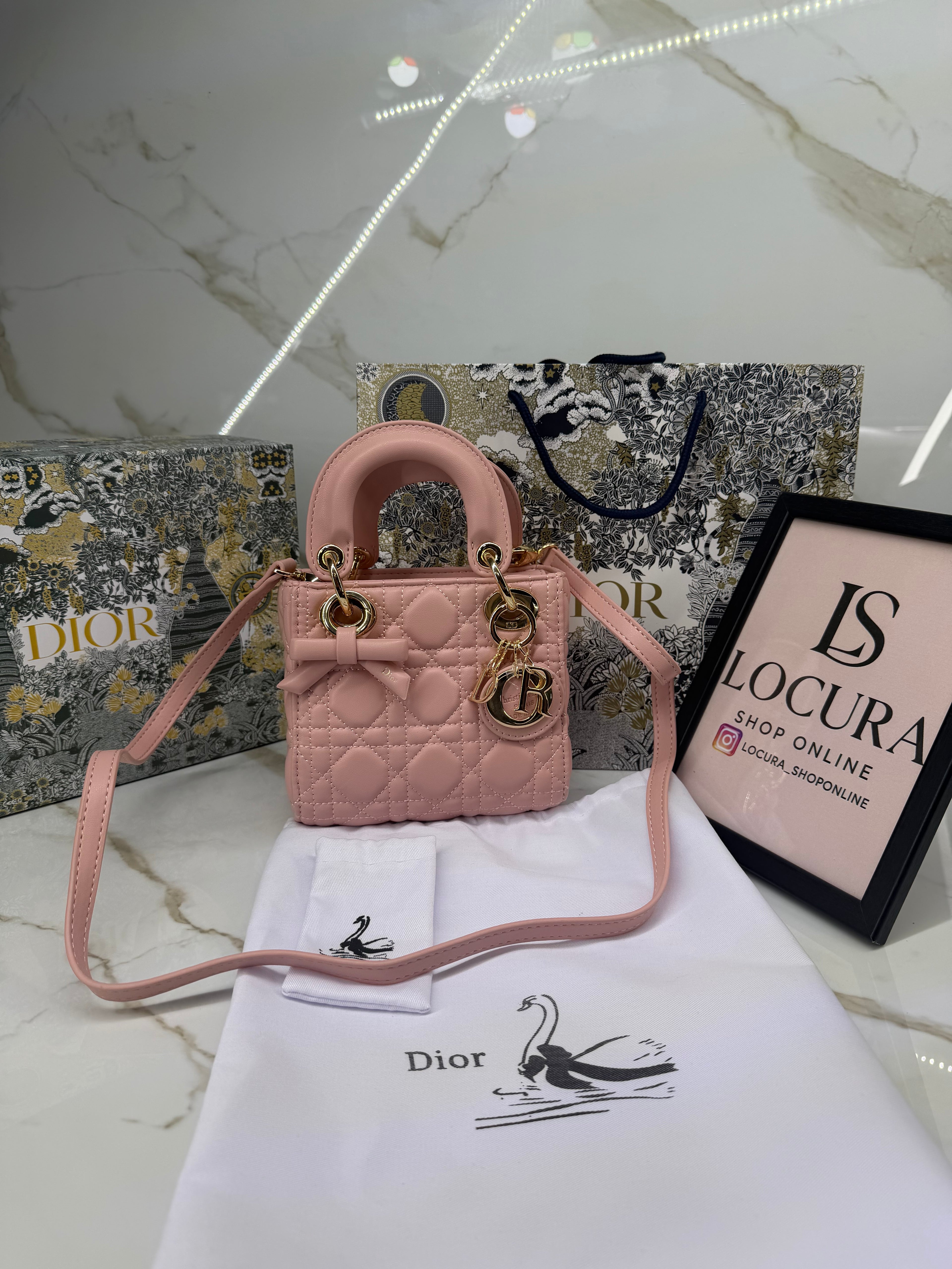 BORSA DIOR LADY MINI con fiocco